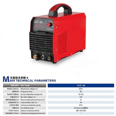 Máquina de corte por inversor IGBT 220V CUT-40 para 8 mm Espessura 380X150X300 mm Dimensões