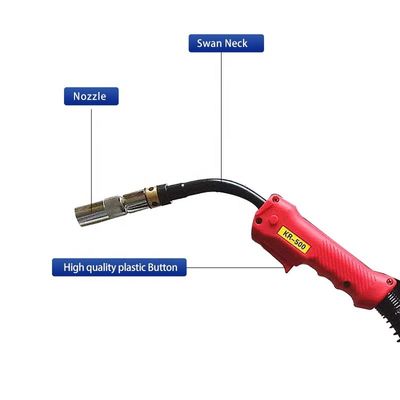 Cable personalizado de 4m 500A CO2 Gas Shielded MIG Soldagem Tocha KR-500