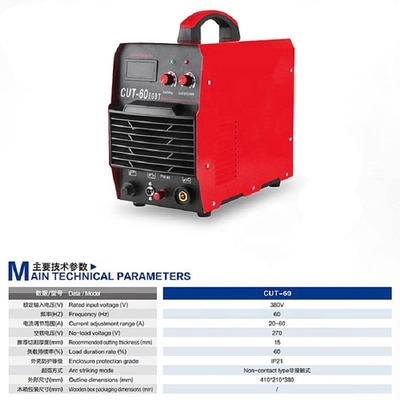 Máquina de corte de plasma com inversor IGBT de espessura de corte de 380V para metal CUT-60