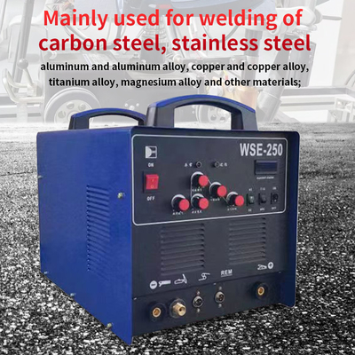 220V Inverter de entrada nominal controlado AC DC TIG Soldador WSE250 com motor de arrefecimento por ar