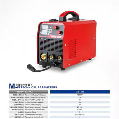 Máquina de soldadura de aço inoxidável de ferro MIG 280