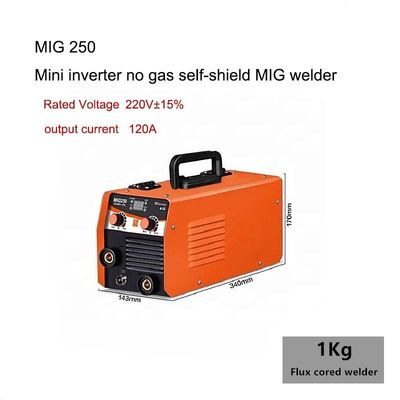 120A Flux Cored Wire Mini Inverter Sem Gás Auto-Escudo MIG Máquina de Soldadura MIG 200