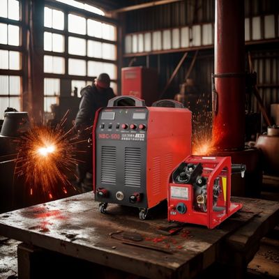 50 KG Heavy-Duty 380V MIG/MMA Soldador de dupla finalidade NBC-500 WeldMaster com alimentador de fio