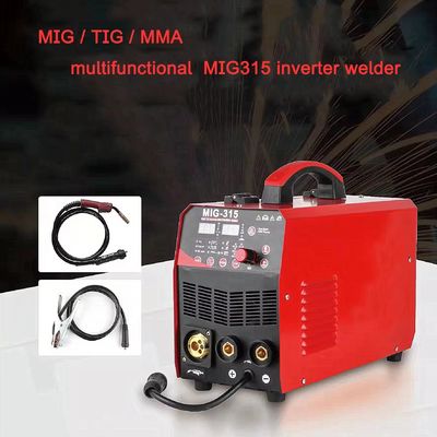 Fácil de operar MIG315 Inverter portátil de soldagem IGBT Voltagem nominal de saída MIG 65 V