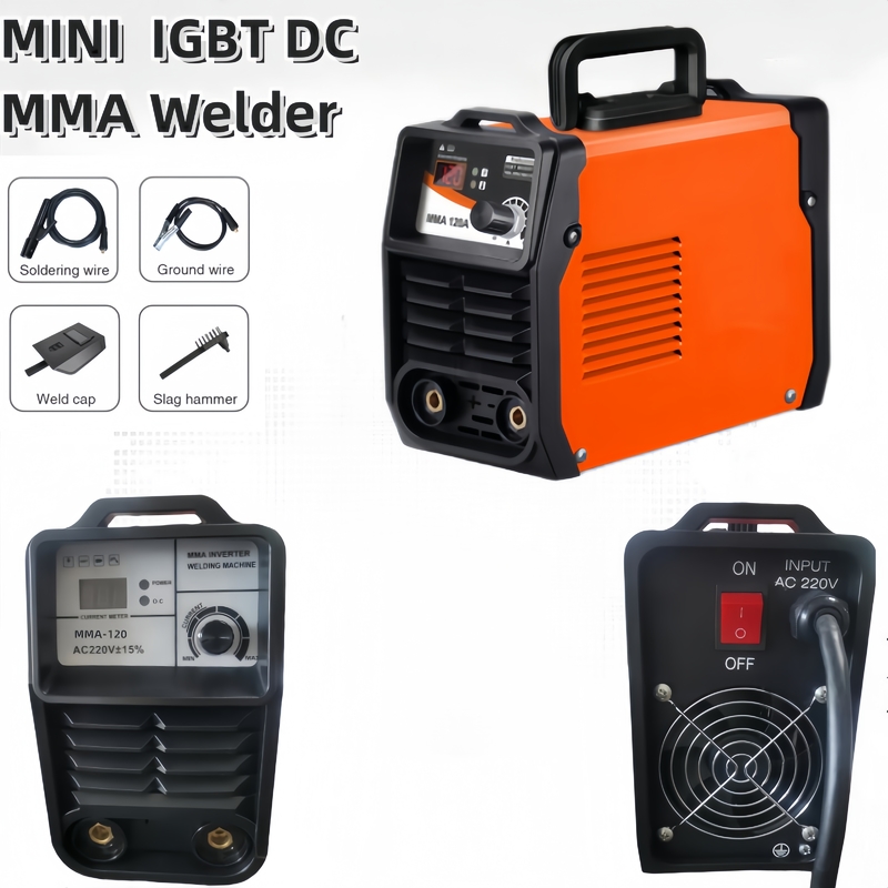 Mini IGBT portátil DC MMA Soldadora com 120 A de corrente nominal de saída e AC220V de tensão de entrada